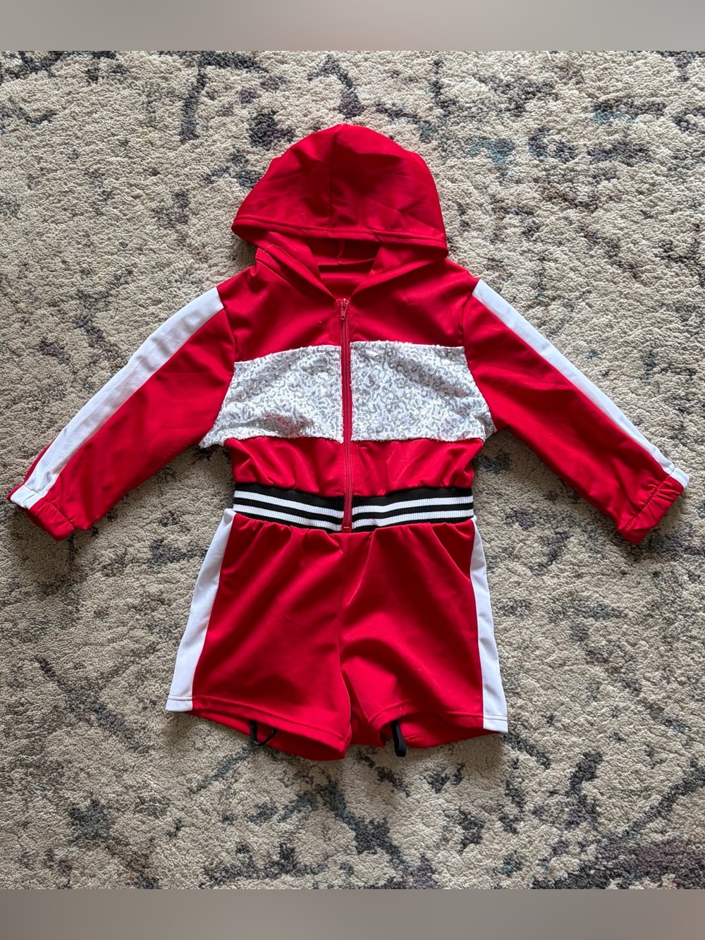 3/$50 Weissman Red Jumpsuit Hip Hop Dance Costume - Picture 2 of 8